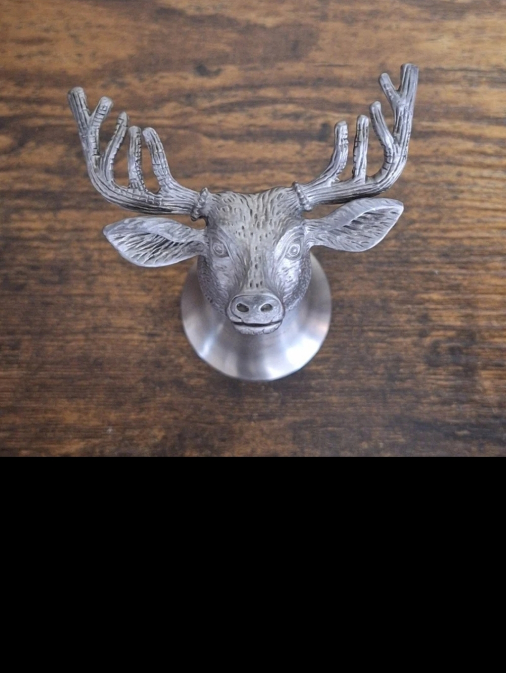Cool Vintage 1990s Jagermeister Stag Stirrup Cup Pewter Shot Glass Bottle Topper